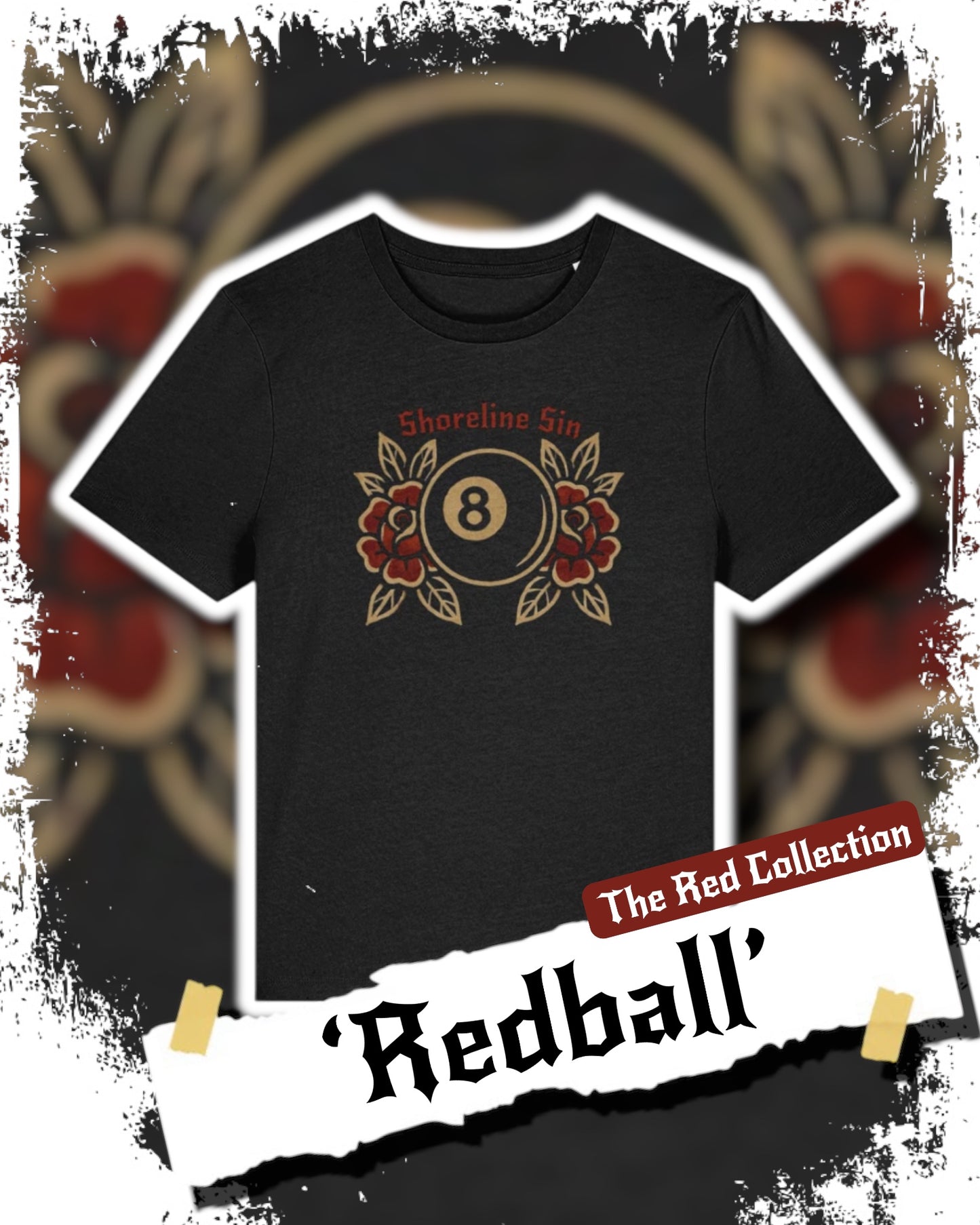Redball - Women's Fitted Tattoo T-Shirt