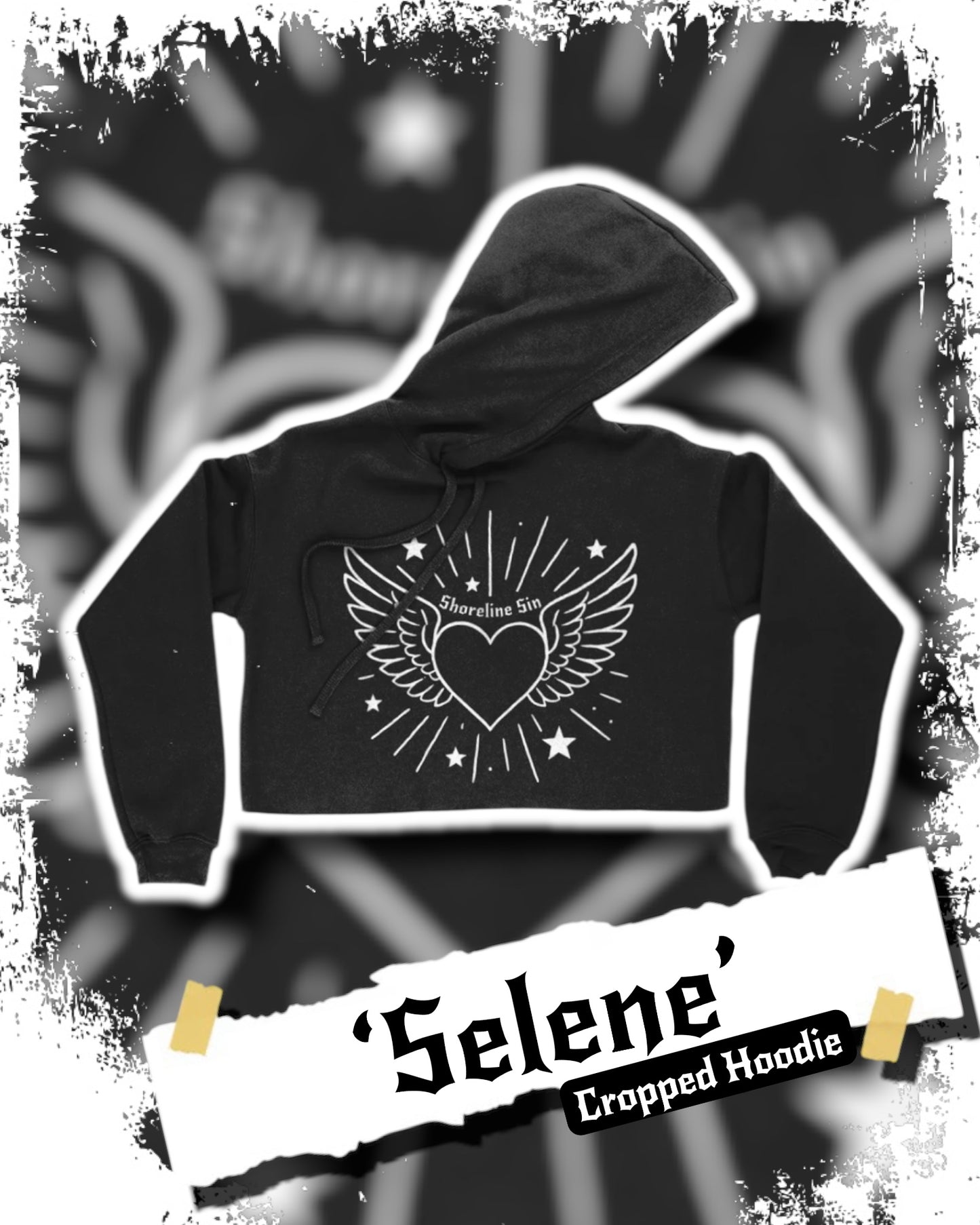 Selene Cropped Tattoo Hoodie