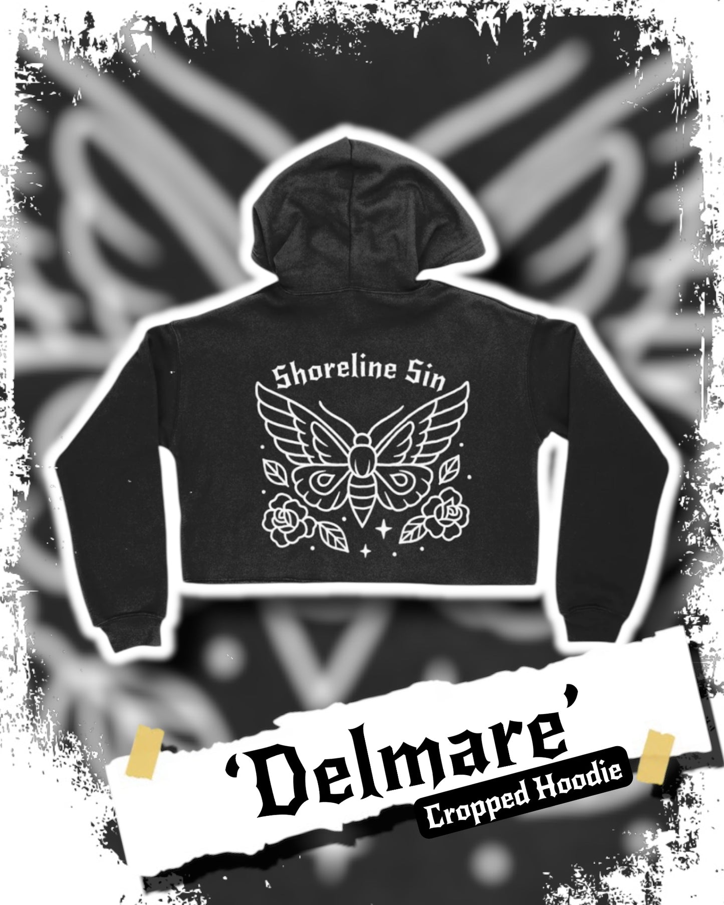 Delmare Cropped Tattoo Hoodie