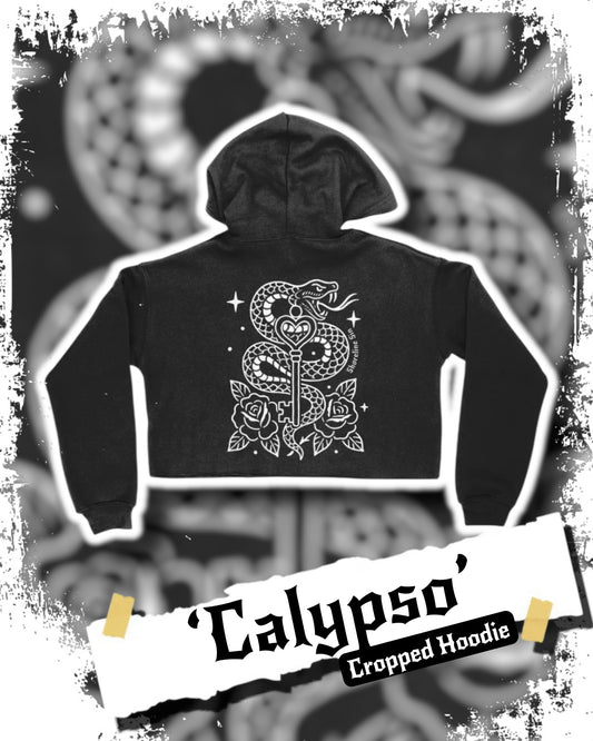 Calypso Cropped Tattoo Hoodie
