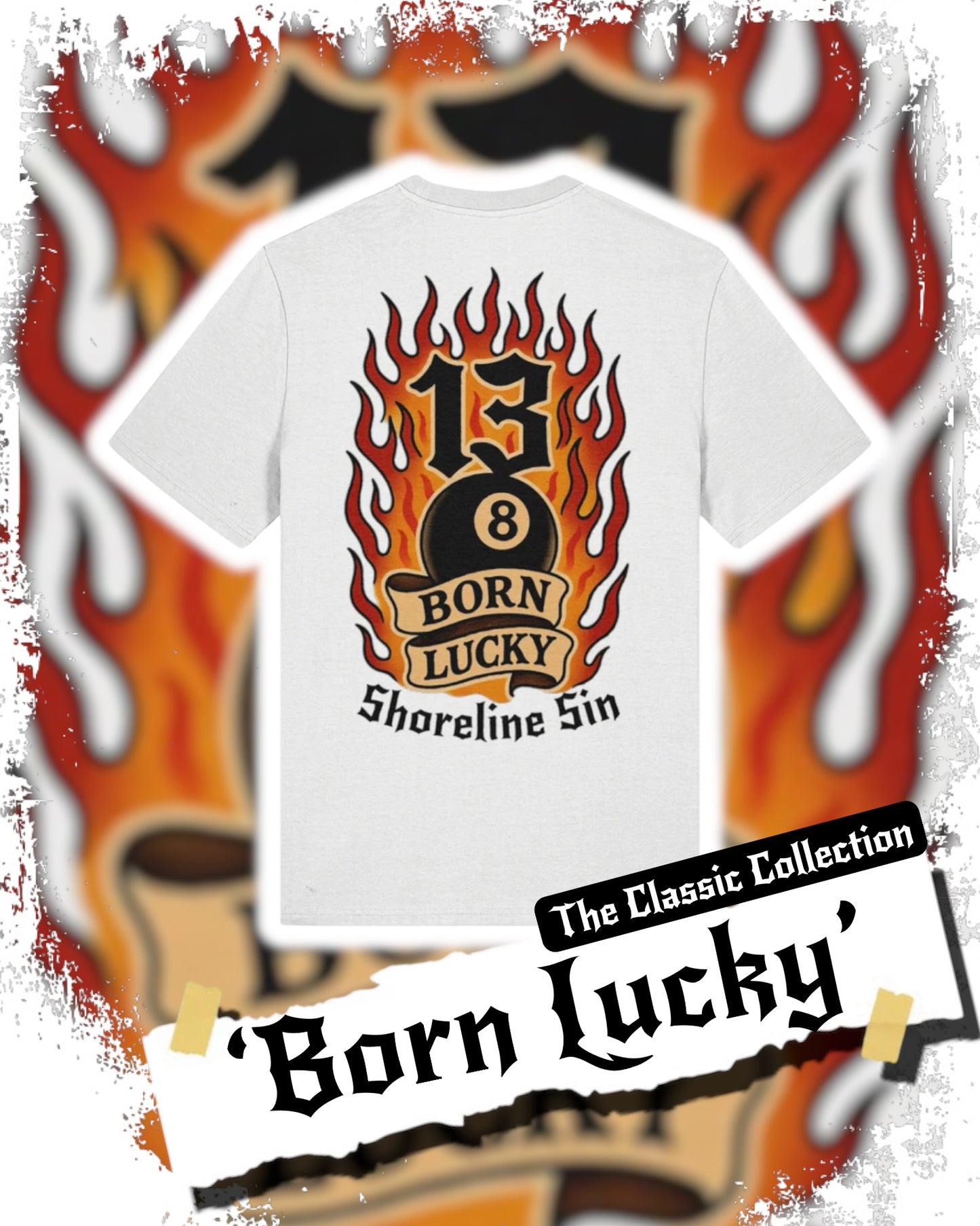 Born Lucky Tattoo T-Shirt