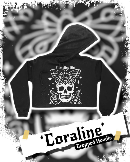 Coraline Cropped Tattoo Hoodie