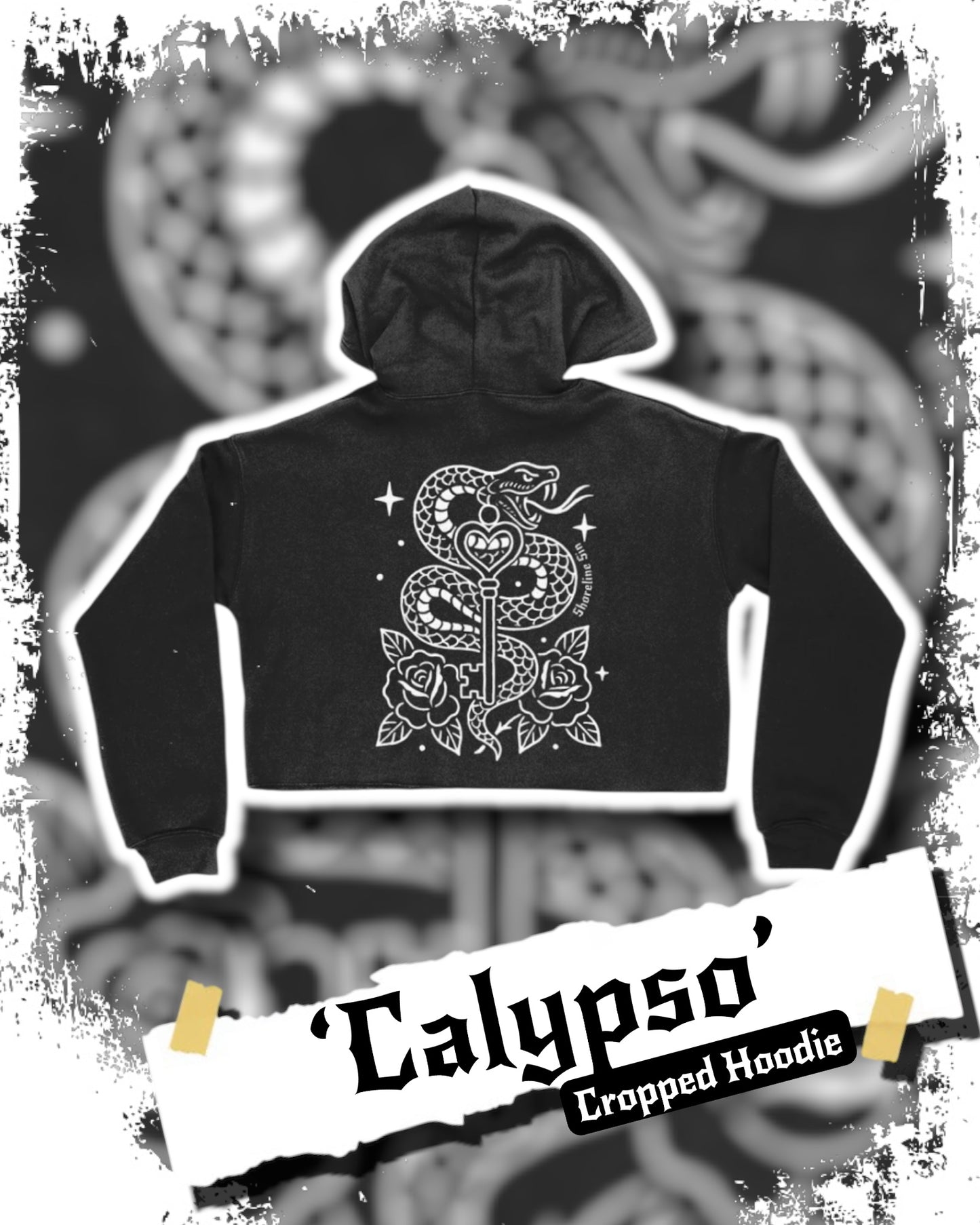 Calypso Cropped Tattoo Hoodie